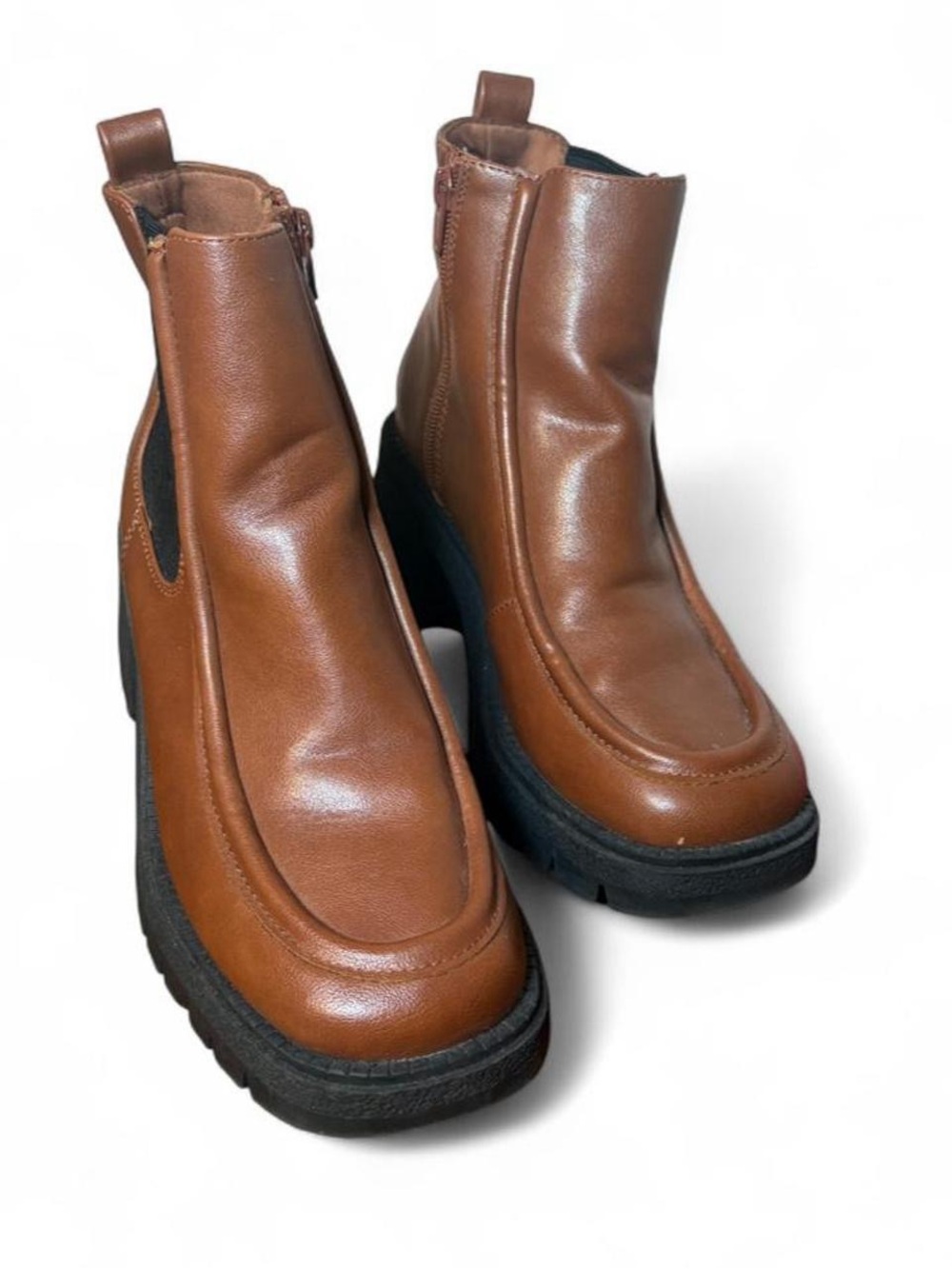 London Underground Women's Brown Platform Ankle Boots